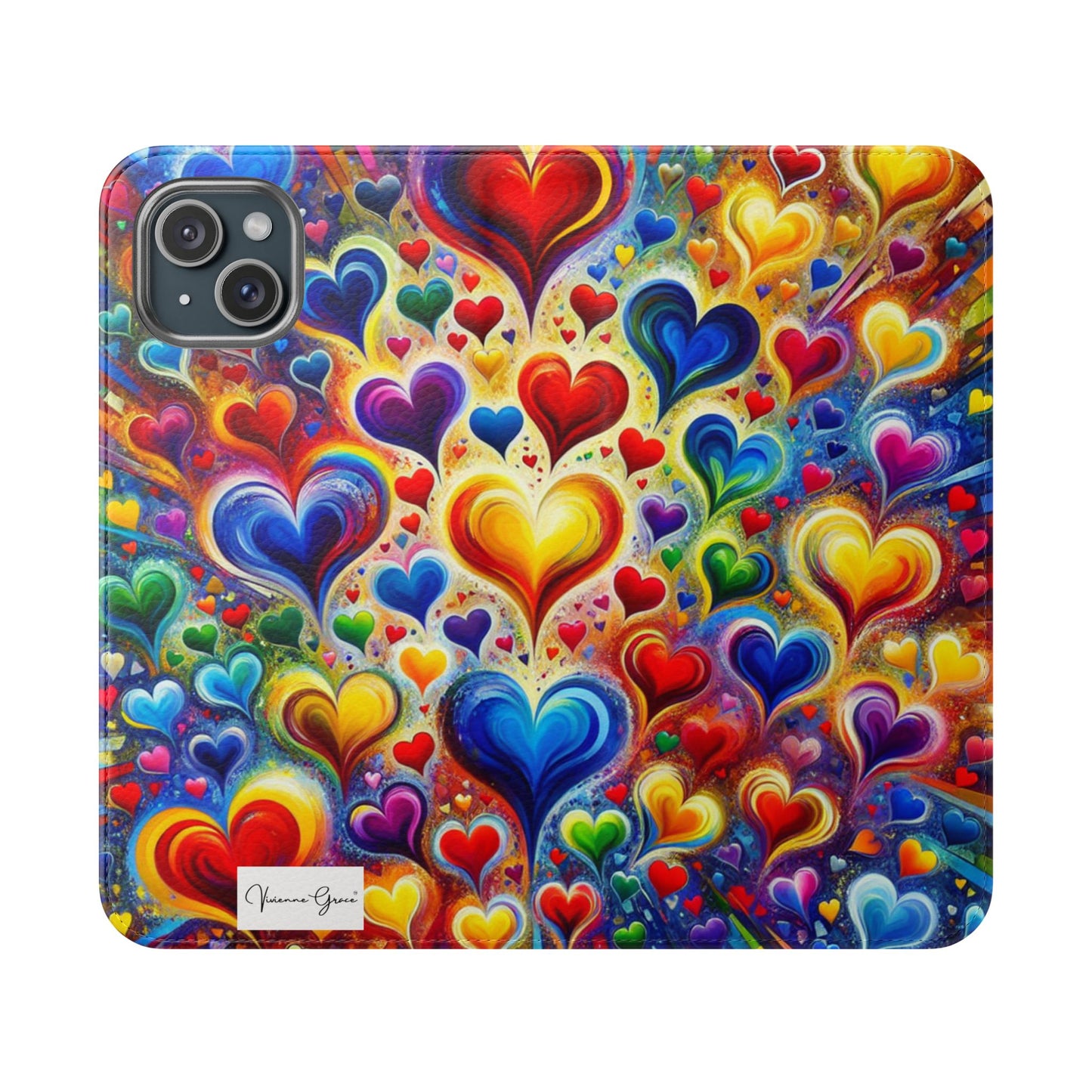 IPhone - Flip Case - BRIGHT HEARTS - Vivienne Grace