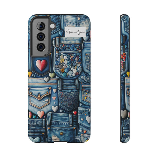 Samsung Galaxy -Impact-Resistant Case - BLUE JEANS - Vivienne Grace