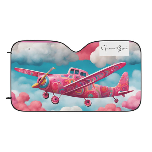 Car Sun Shades - GROOVY AIRPLANE - Vivienne Grace