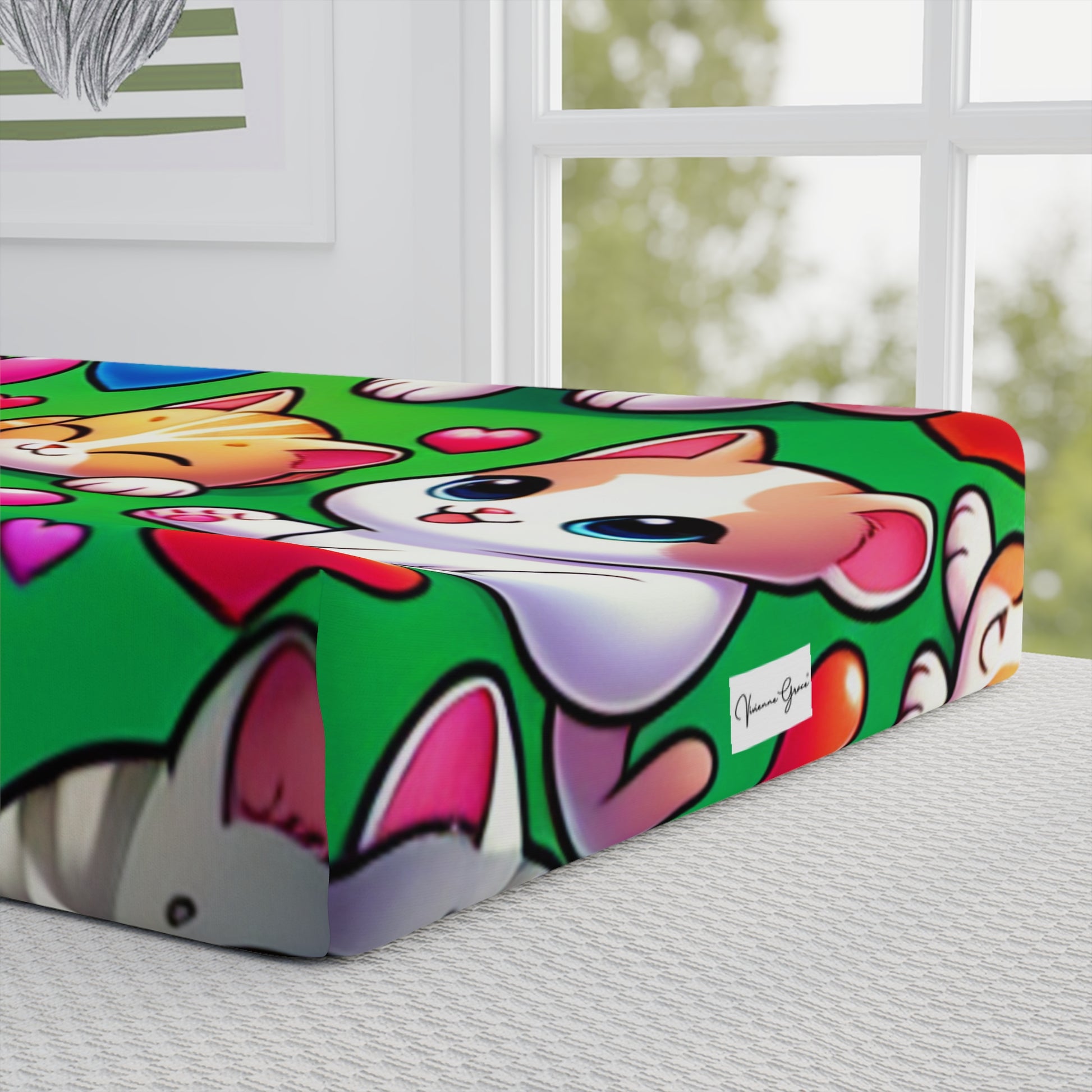 Baby Changing Pad - BRIGHT KITTENS - Vivienne Grace