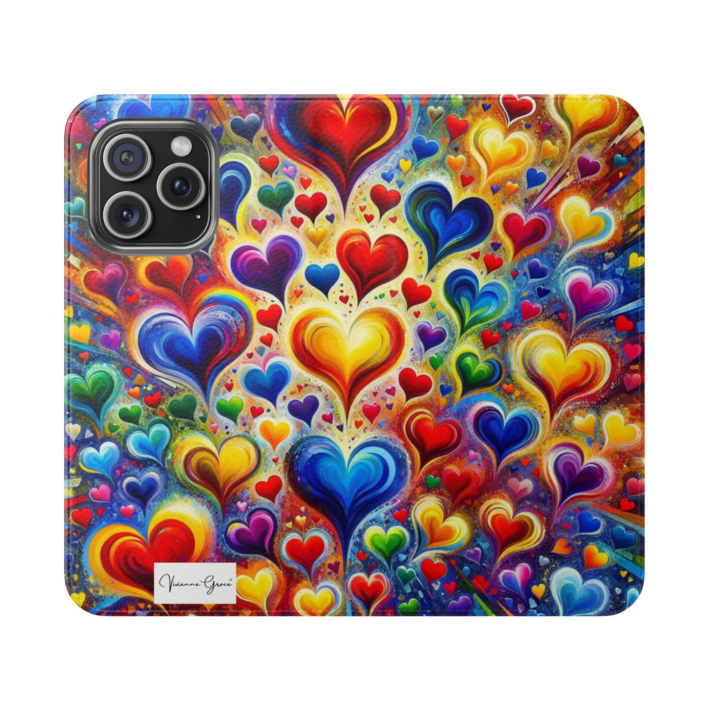 IPhone - Flip Case - BRIGHT HEARTS - Vivienne Grace