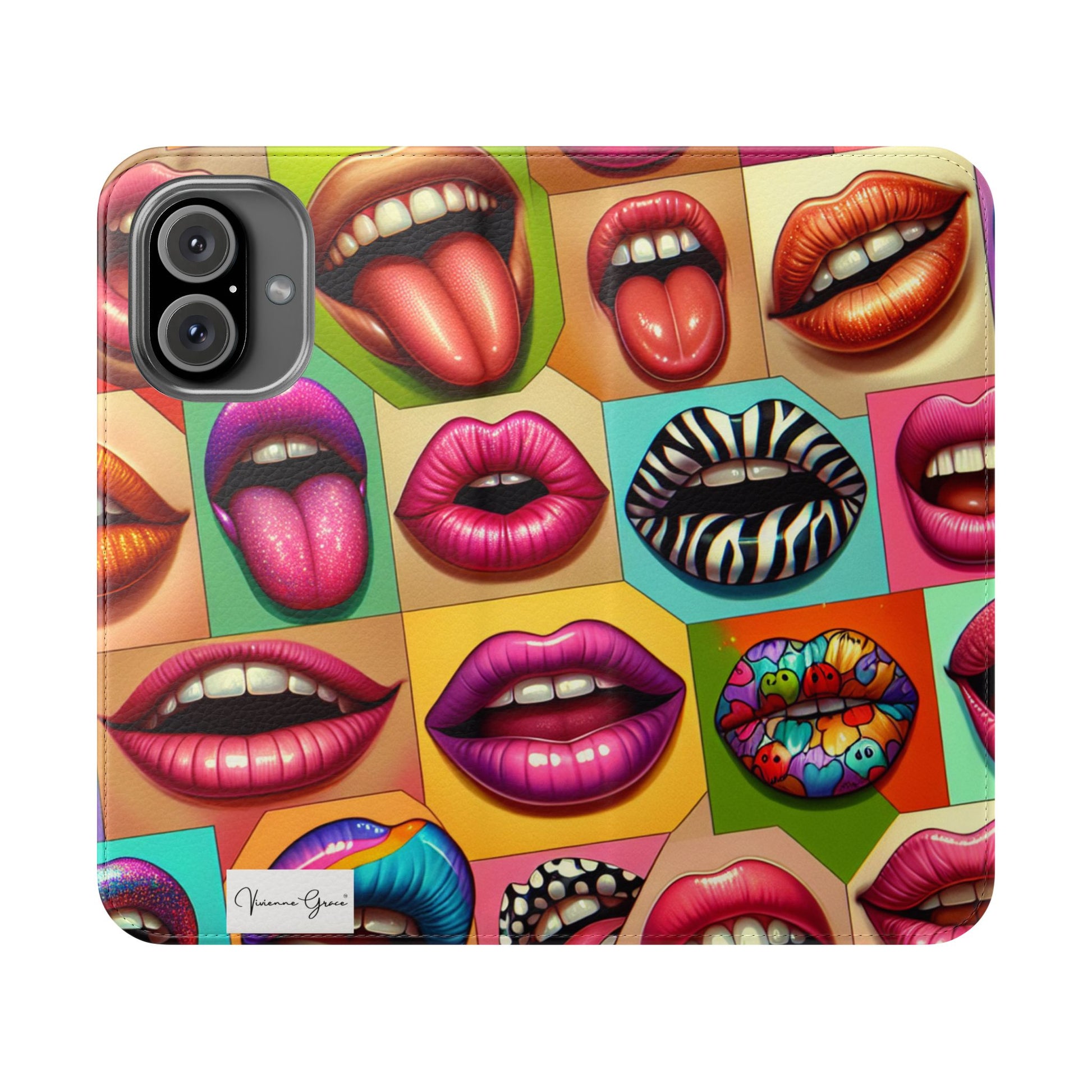 IPhone - Flip Case - LIPS - Vivienne Grace