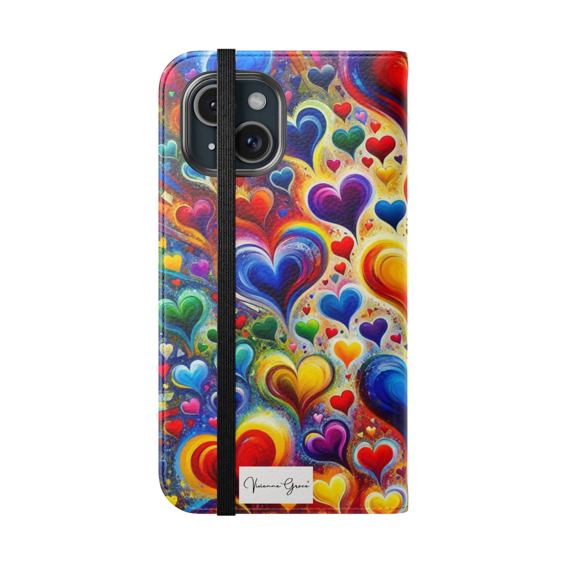 IPhone - Flip Case - BRIGHT HEARTS - Vivienne Grace