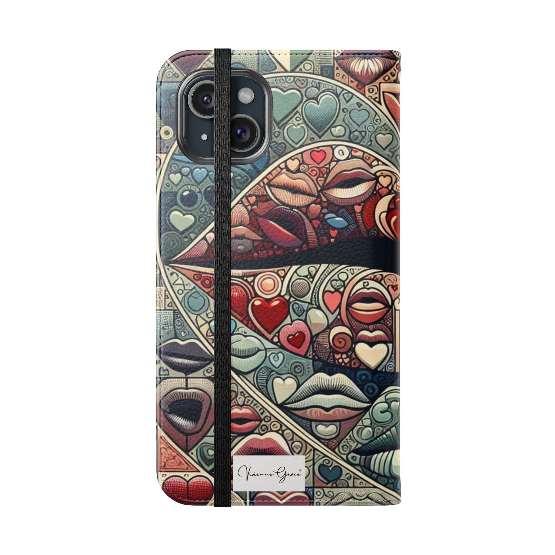 IPhone - Flip Case - BLUE LIPS - Vivienne Grace
