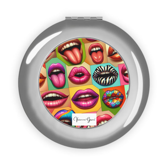 Compact Travel Mirror - LIPS - Vivienne Grace