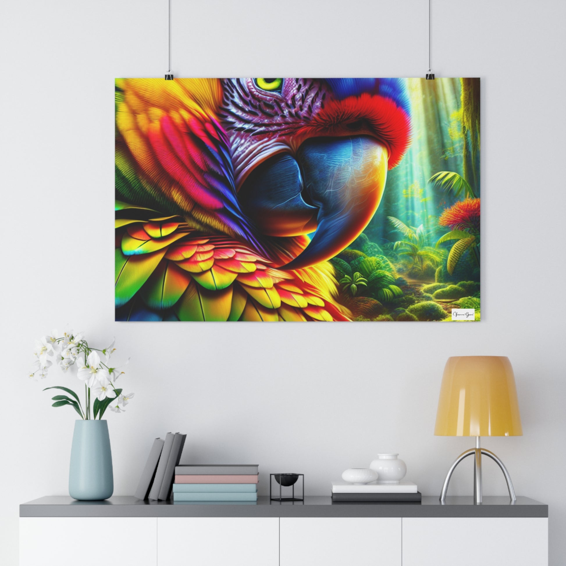 Giclée Art Print - BRIGHT PARROT - Vivienne Grace