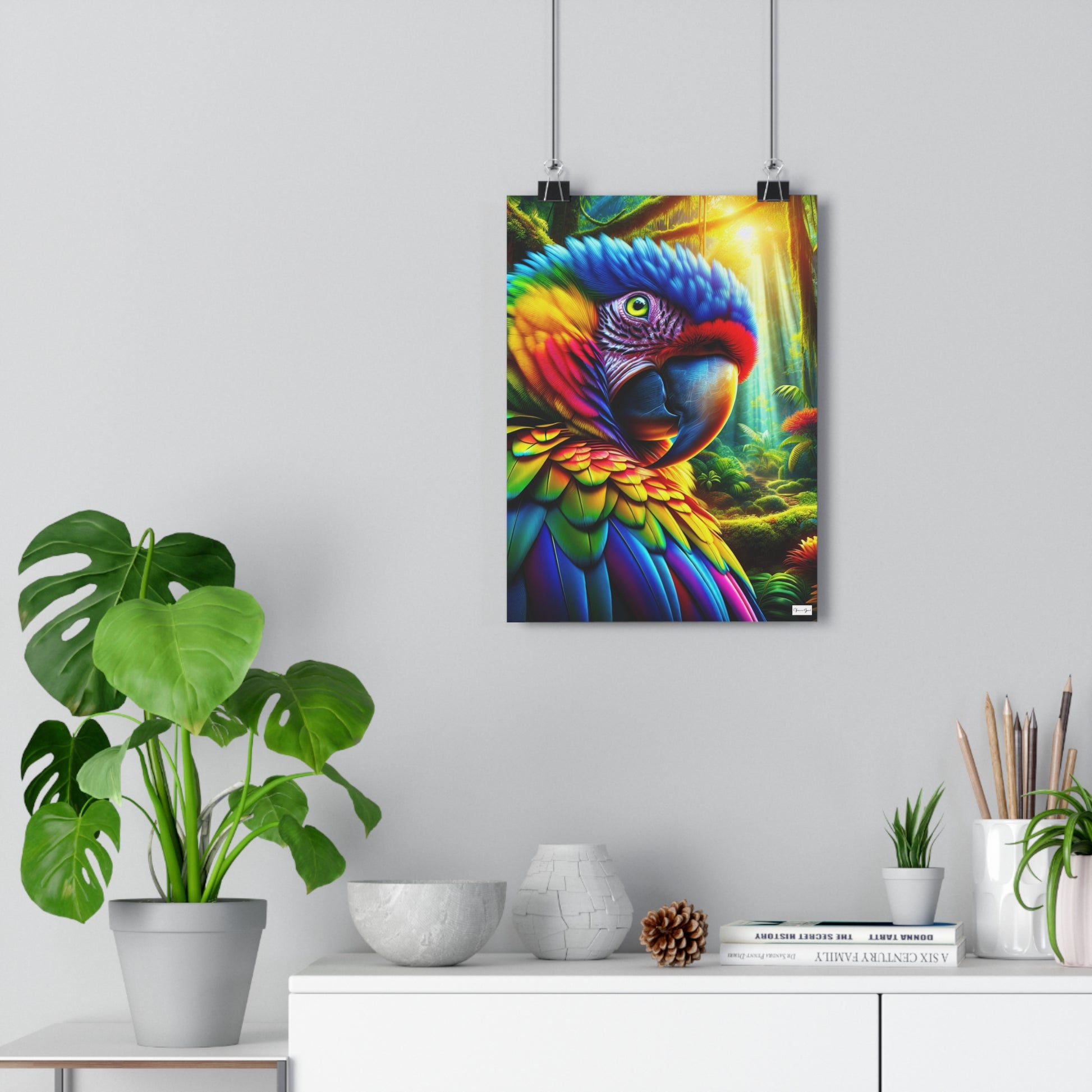 Giclée Art Print - BRIGHT PARROT - Vivienne Grace