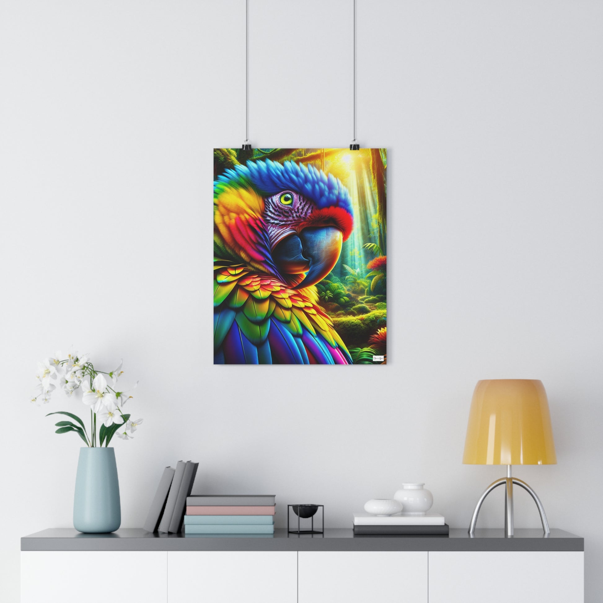 Giclée Art Print - BRIGHT PARROT - Vivienne Grace