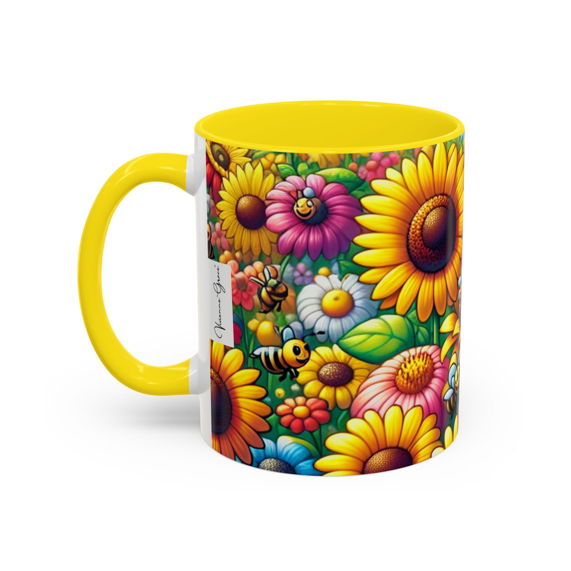 Coffee Mug - SUNFLOWERS/BEES - Vivienne Grace