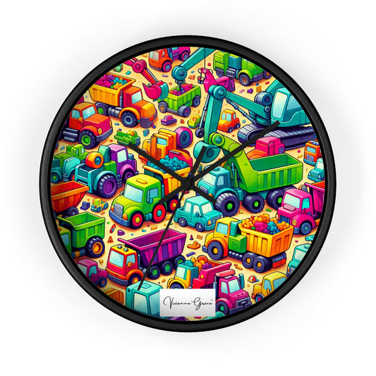 Wall Clock  - HEAVY EQUIPMENT TOYS - Vivienne Grace