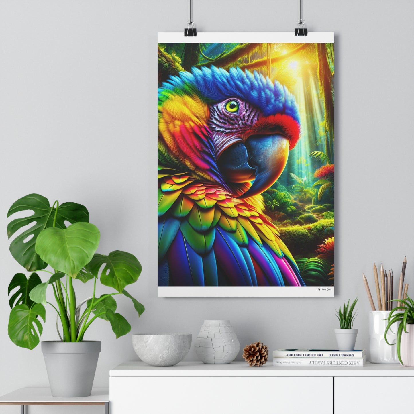 Giclée Art Print - BRIGHT PARROT - Vivienne Grace