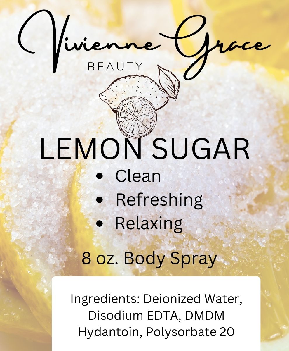 Lemon Sugar Body Spray - Embrace the Zest of Life! - Vivienne Grace