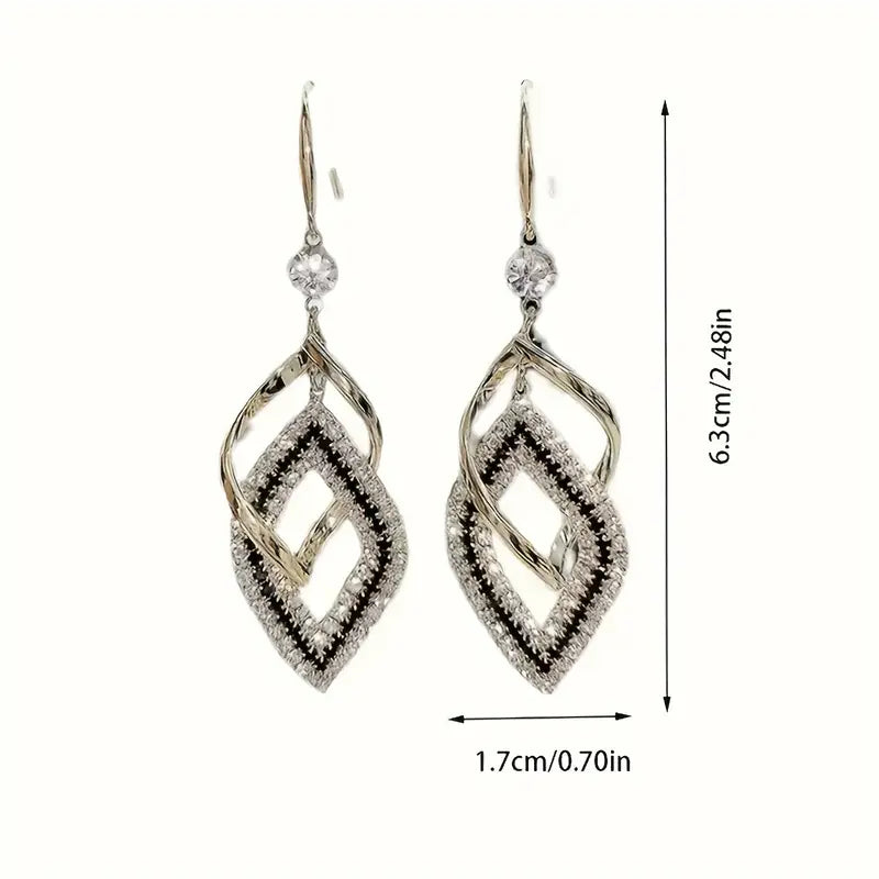18K Gold Plated Double Dangle Earrings