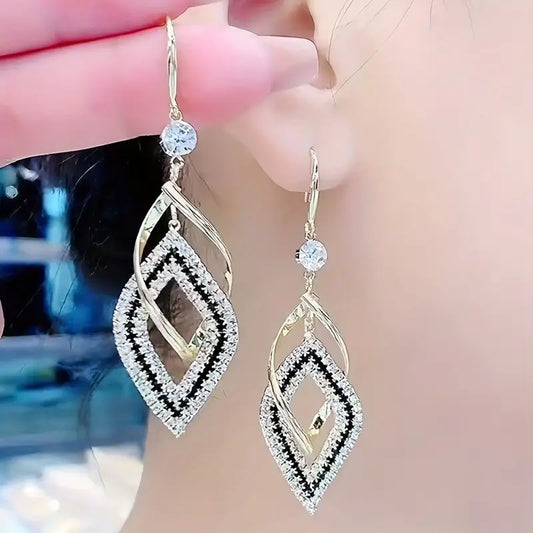 18K Gold Plated Double Dangle Earrings