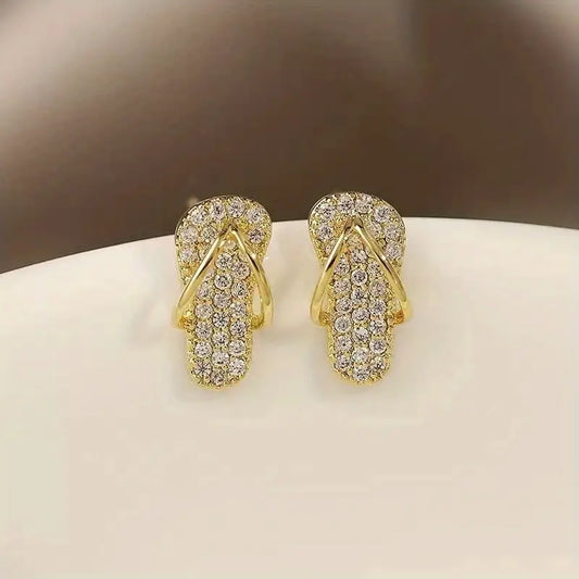 18K Gold Plated Flip-Flop Earrings
