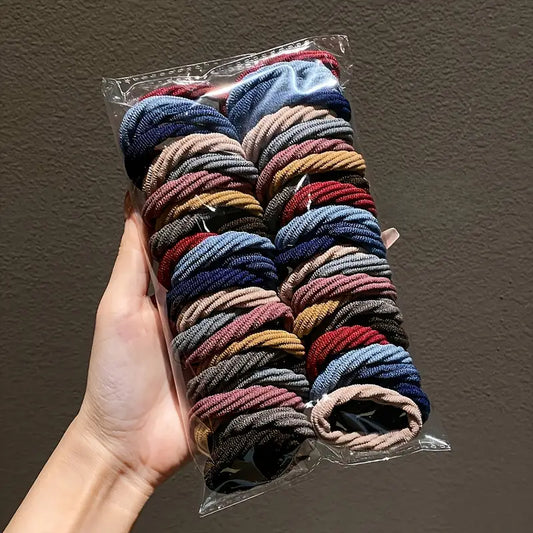 25 Piece Mixed Color Elastic Hair Ties