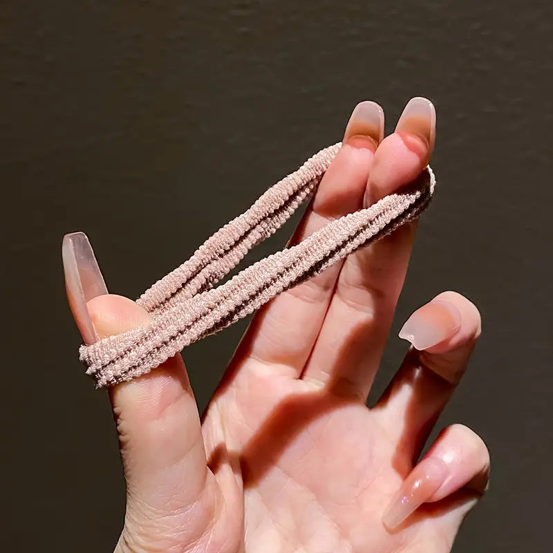 25 Piece Mixed Color Elastic Hair Ties