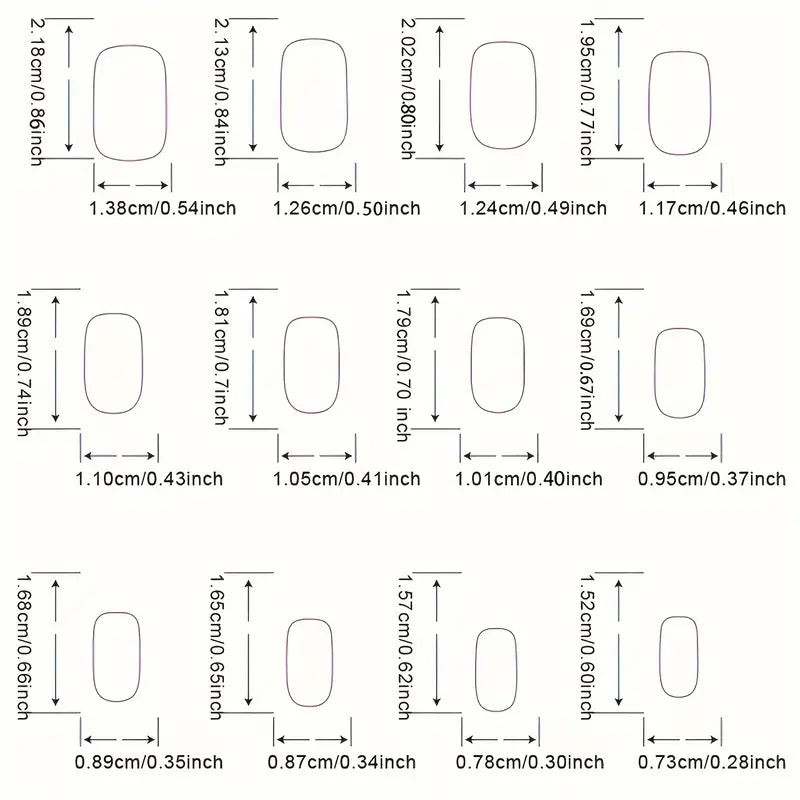 24 Piece Press-On Nail Set- Glossy Marble