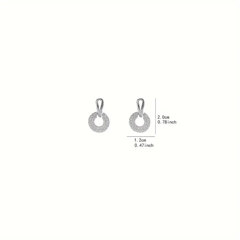 Cute Rhinestone Earrings w/925 Sterling Silver Posts